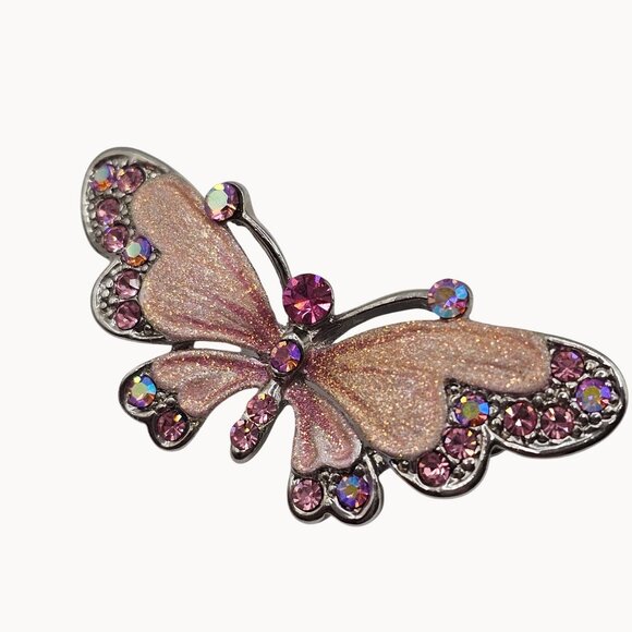 Pastel Pink Purple Butterfly Figural Brooch 3pc Lot Fairycore Whimsical Cute Pin - Picture 7 of 14